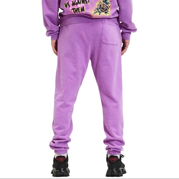 Rebel Saints By Affliction Men's Jogger Panther Sweatpants Heavyweight $158 - Picture 4 of 7